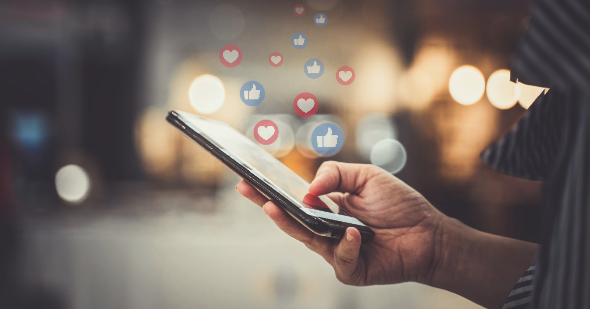 social media on smart phone